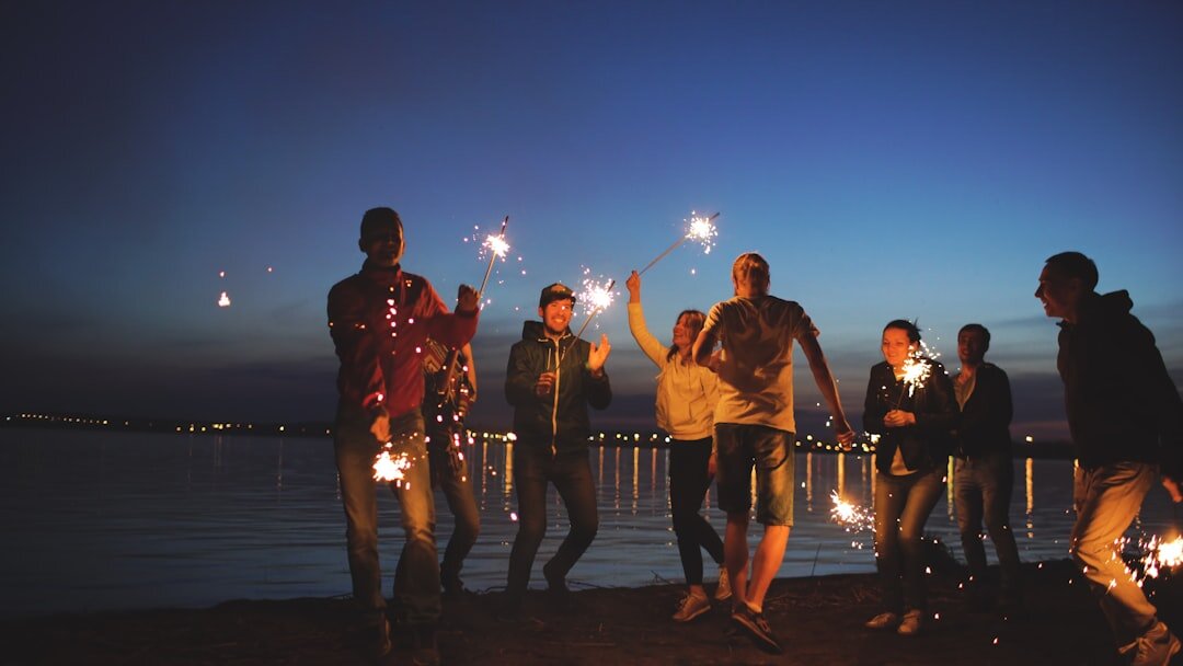 beach party with friends